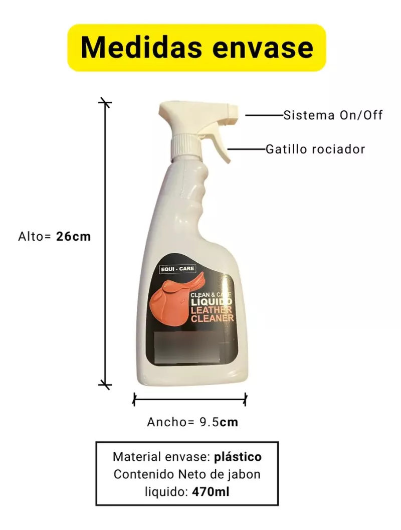 Limpiador Cuero Jabón Líquido Equi-care 470 Ml
