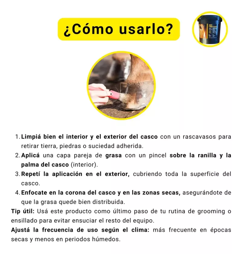 Equi Care Grasa Para Cascos De Caballos Hoof Conditioner 960g