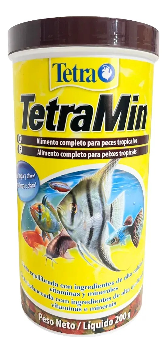 Alimento Para Peces Tetra Min Flakes 200gr Acuario Pecera
