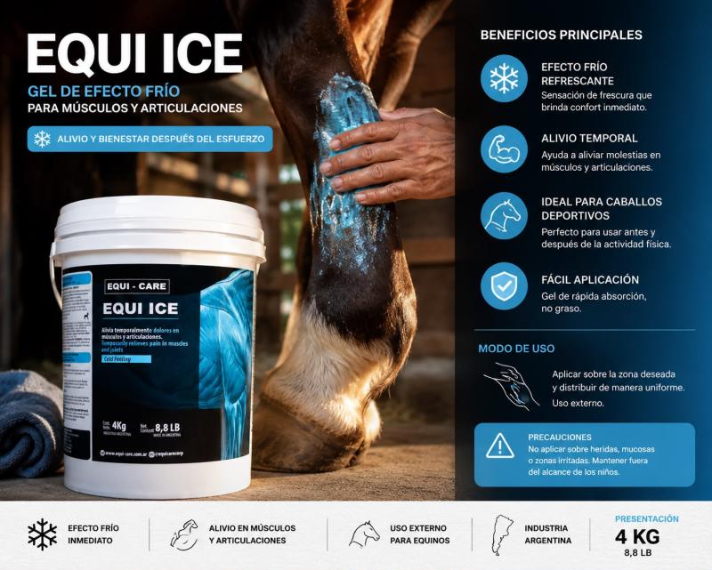 Equi Ice X 4kg Equi Care Gel Criógeno Para Caballos