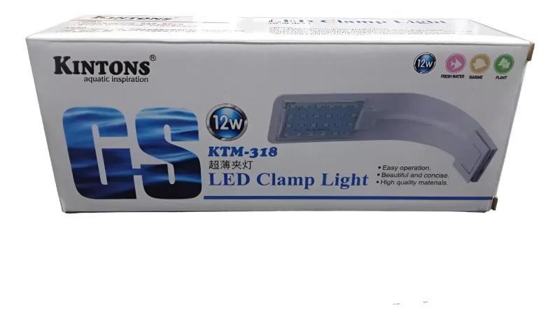 Luz Led Iluminador Ktm-318 12w 3 Tonos Kintons Acuario Peces