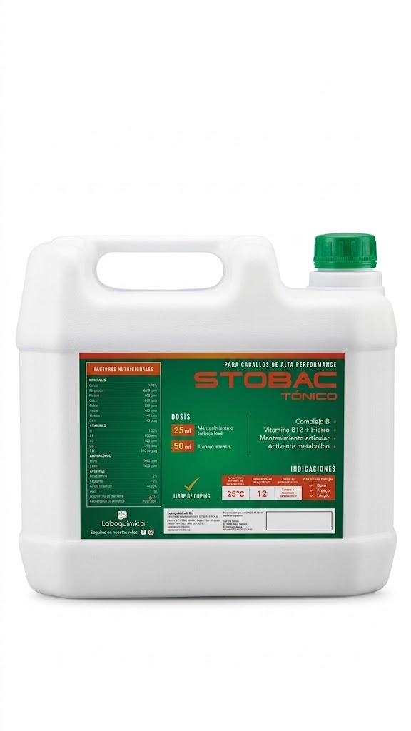 Suplemento Vitaminico Tonico Stobac 5lt Laboquimica Equinos