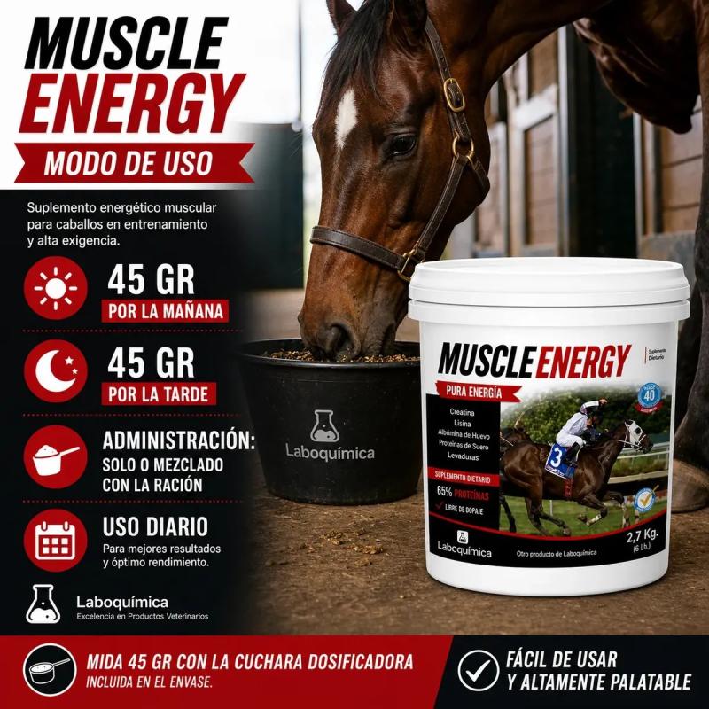 Suplemento Proteina Muscle Energy 2.7kg Laboquimica Equinos