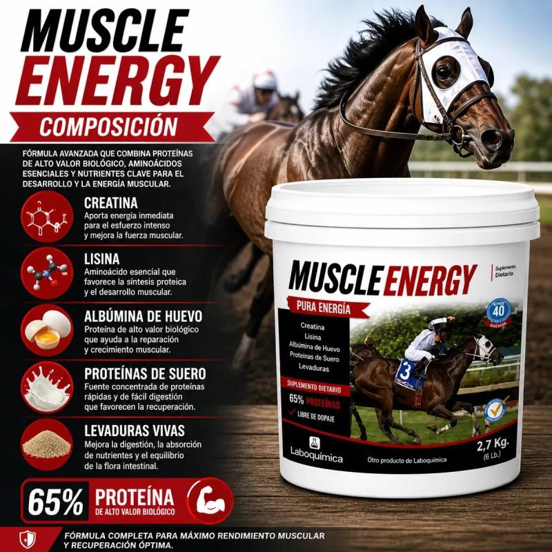 Suplemento Proteina Muscle Energy 2.7kg Laboquimica Equinos