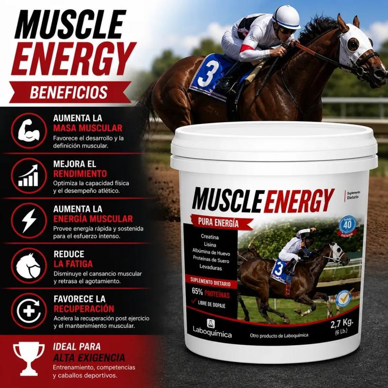 Suplemento Proteina Muscle Energy 2.7kg Laboquimica Equinos