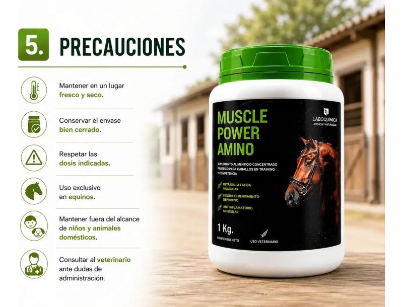 Suplemento Aminoácidos Muscle Power 1kg Laboquimica Equinos