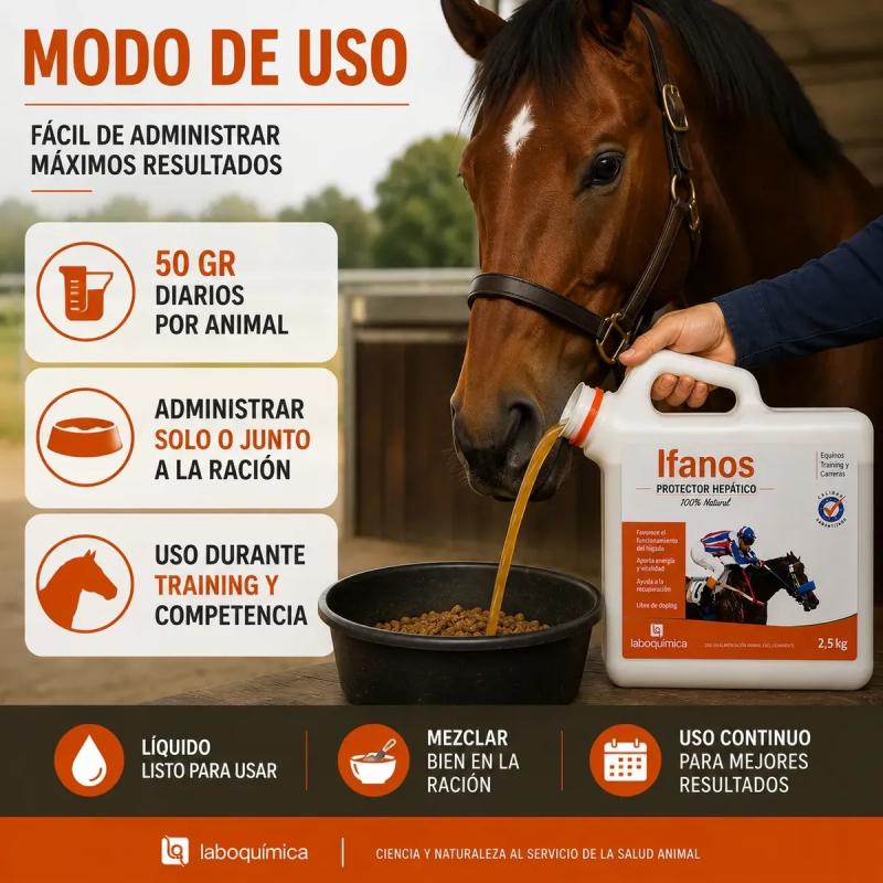 Suplemento Hepatico Ifanos 2.5kg Laboquimica Equinos Caballo