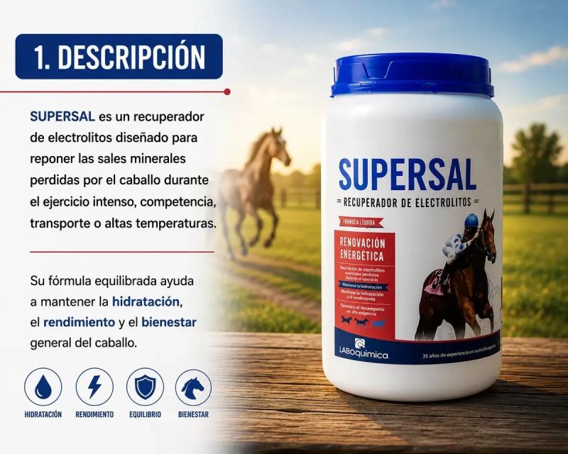 Suplemento Electrolitos Super Sal 3kg Laboquimica Equinos