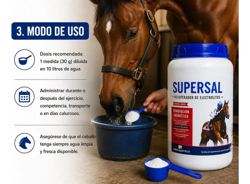 Suplemento Electrolitos Super Sal 3kg Laboquimica Equinos