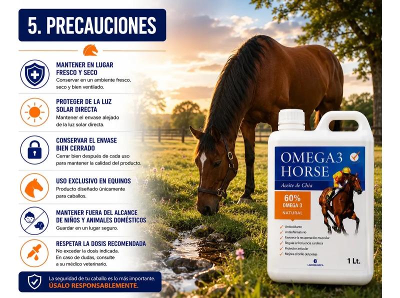 Suplemento Antiinflamatorio Omega 3 Horse 1lt Laboquimica