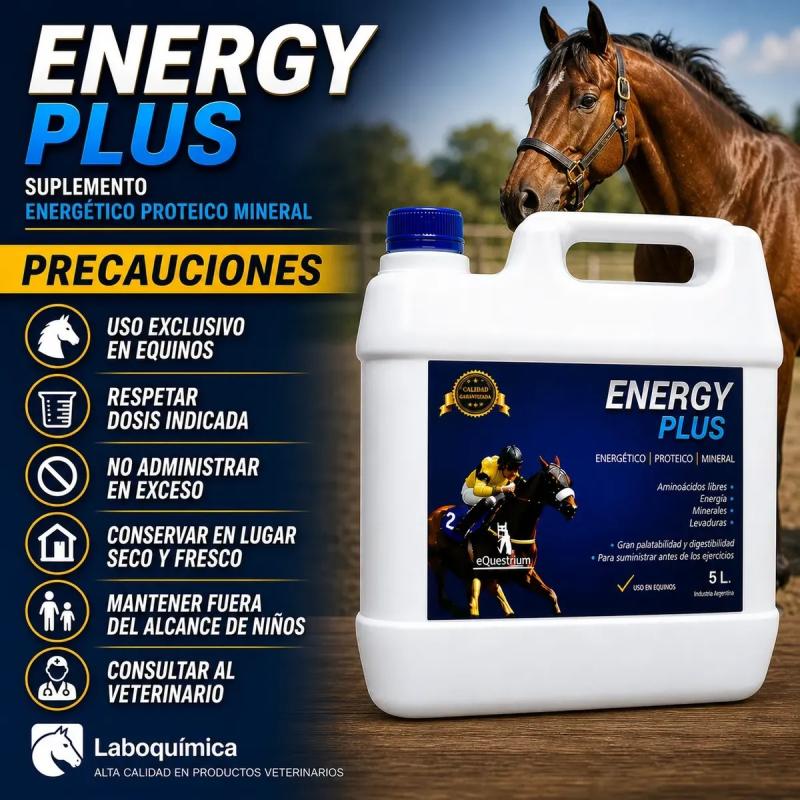 Suplemento Proteico Energy Plus 5lt Laboquimica Equinos