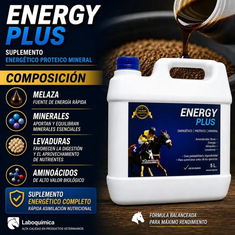 Suplemento Proteico Energy Plus 5lt Laboquimica Equinos