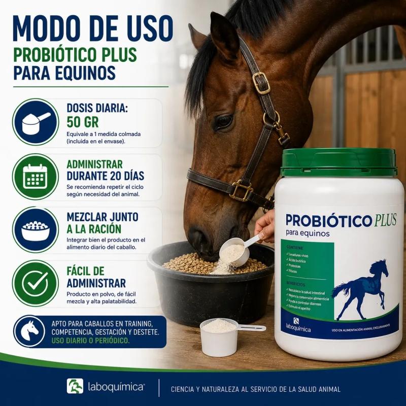 Suplemento Probiótico Plus 1kg Laboquimica Equinos Caballos