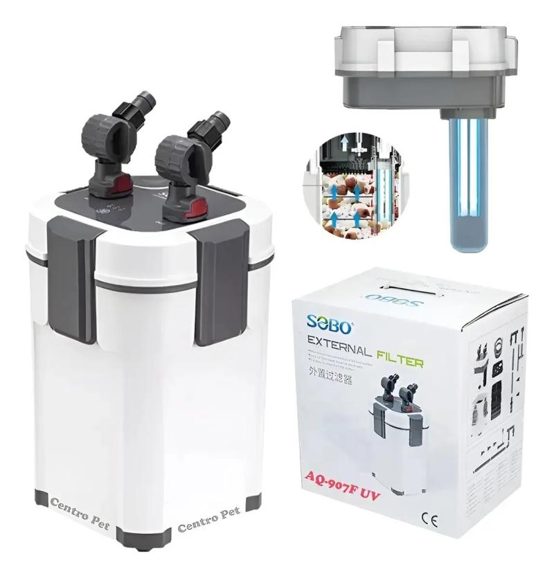 Filtro Botellon Externo Aq-909-uv 1800l/h 18+9w Sobo Acuario