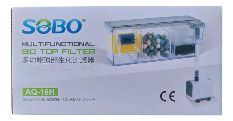 Filtro Externo Cascada Aq-16h 400l/h 4w Sobo Acuario Pecera