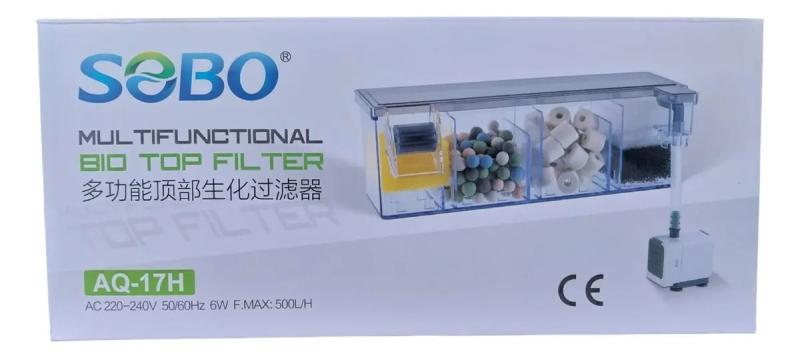 Filtro Externo Cascada Aq-17h 500l/h 6w Sobo Acuario Pecera