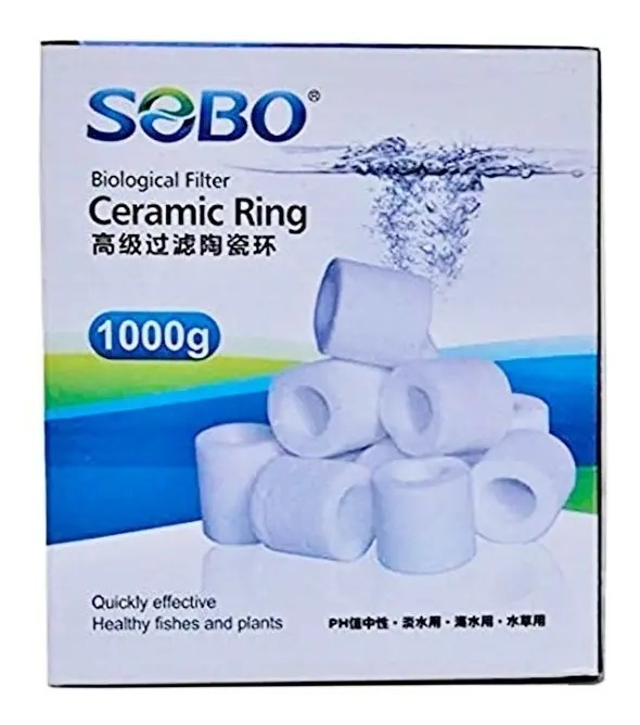 Anillos Canutillos De Ceramica 100gr Sobo Acuario Pecera