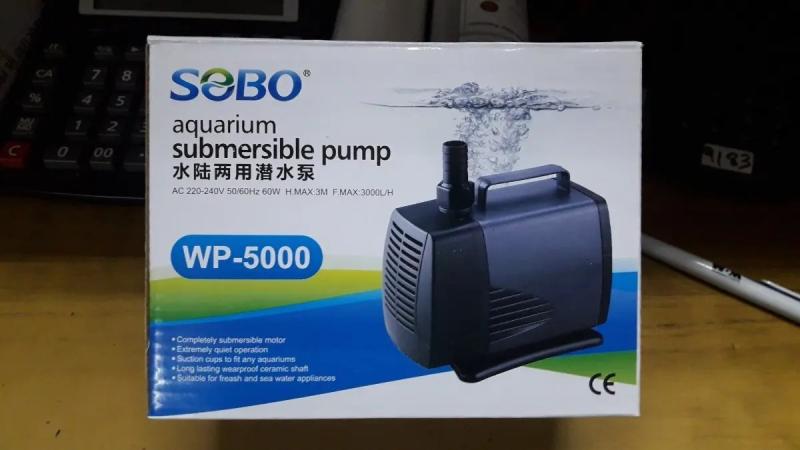 Bomba De Agua Sumergible Wp-5000 3000l/h 3m 60w Sobo Acuario