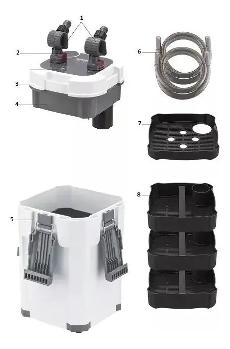 Filtro Botellon Externo Aq-907f 1500l/h 15w Sobo Acuario