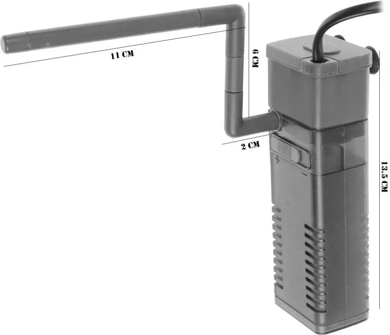 Filtro Interno Mecanico Wp-320f 500l/h 5w Sobo Acuario Peces