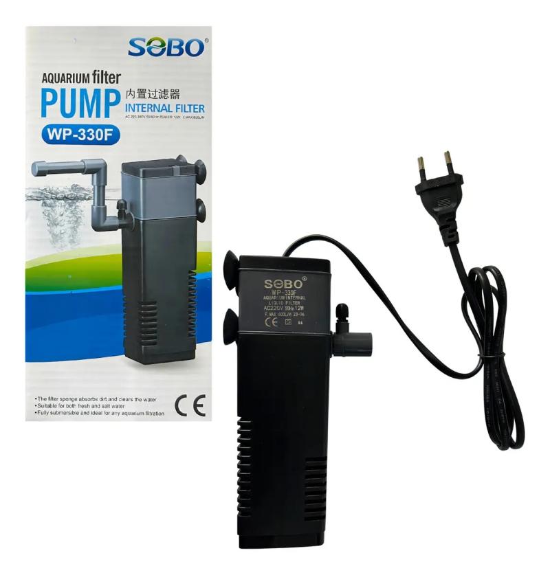 Filtro Interno Mecanico Wp-330f 600l/h 12w Sobo Acuario