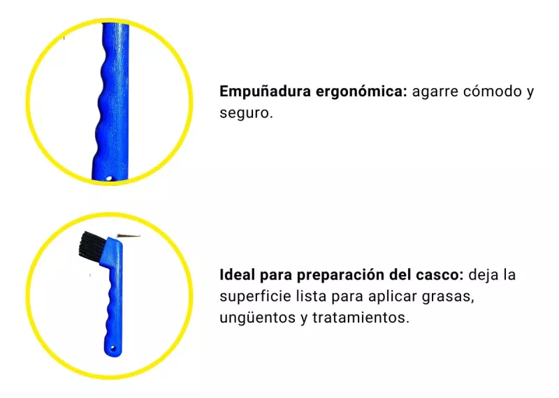 Rascavasos Con Cepillo Para Limpiar Cascos Vasos De Caballo