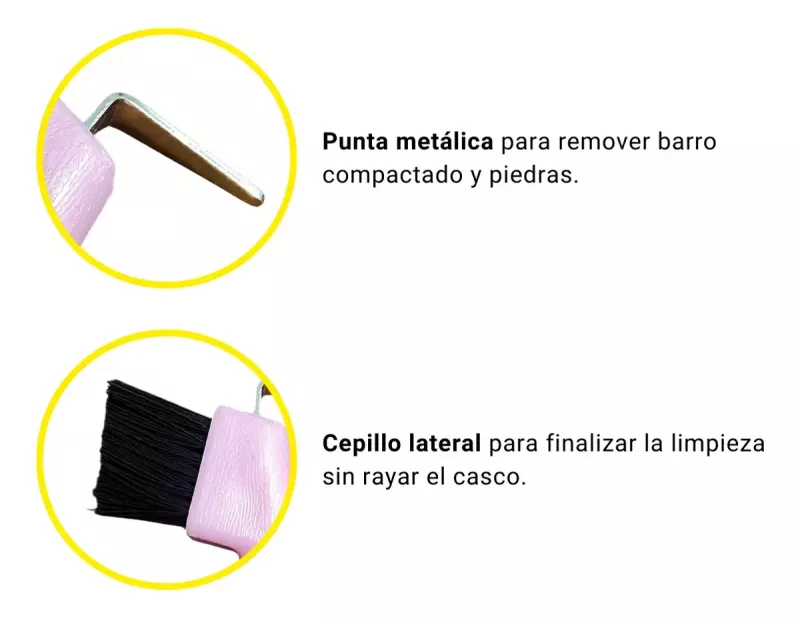 Rascavasos Con Cepillo Para Limpiar Cascos Vasos De Caballo
