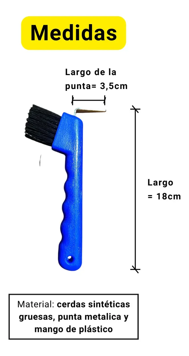 Rascavasos Con Cepillo Para Limpiar Cascos Vasos De Caballo