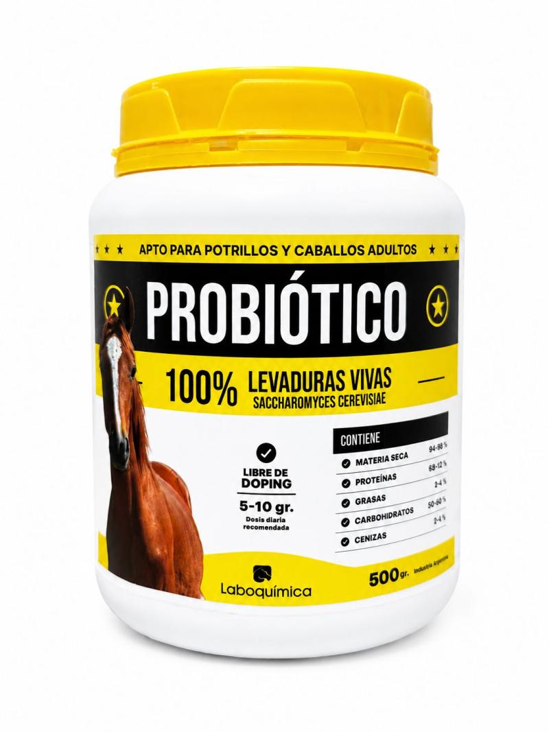 Suplemento Probiótico Levaduras Vivas 500gr Laboquimica Equinos