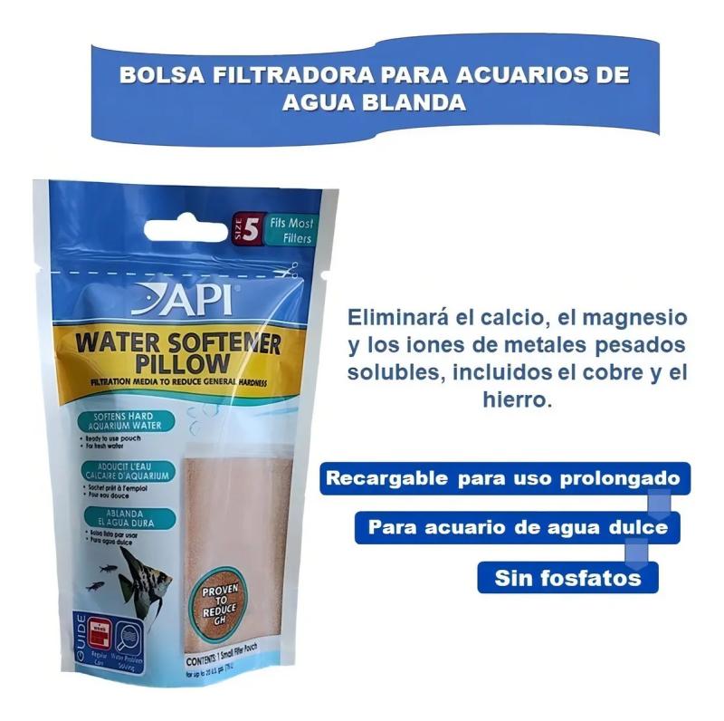 Resina Ablandadora Water Softener Pillow Dureza Api Acuario