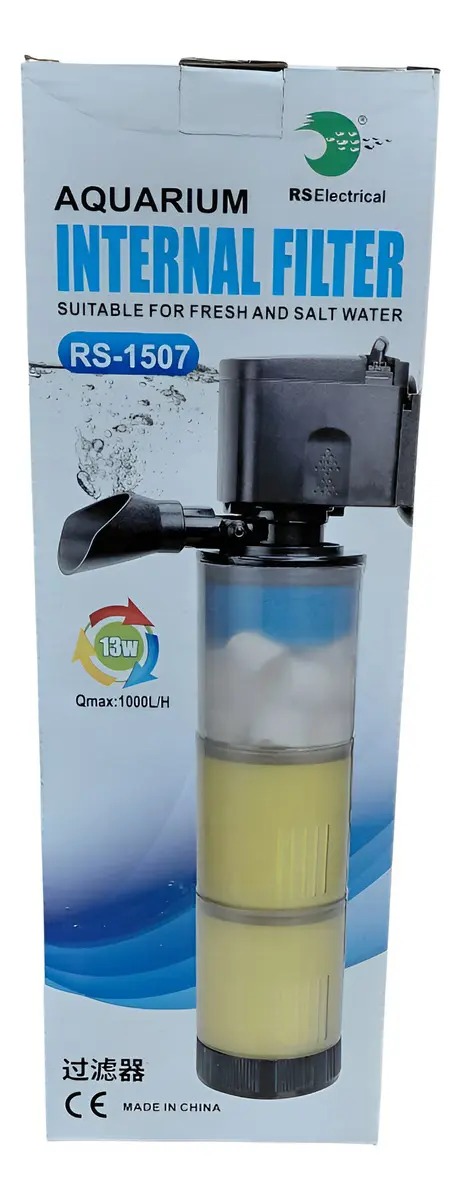 Filtro Interno Mecanico Rs-1507 1000l/h 13w Acuario Pecera