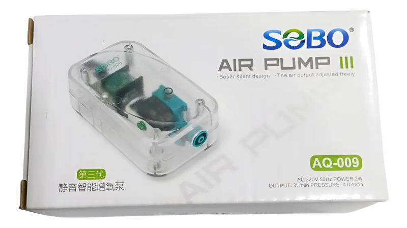 Aireador Bomba De Aire Aq-009 3l/m 2w Sobo Acuario Pecera