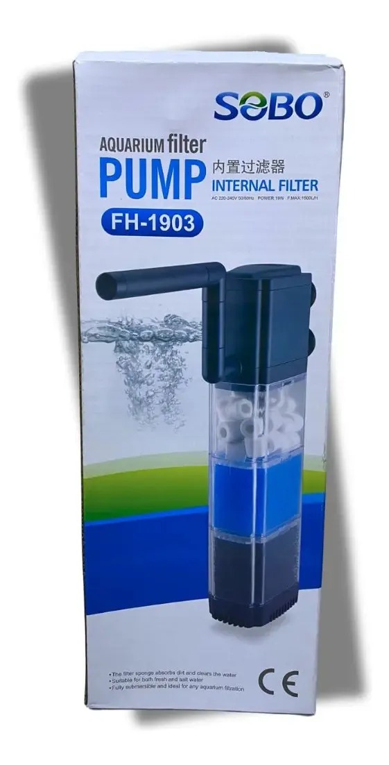 Filtro Interno Biologico Fh-1903 1500l/h 19w Sobo Acuario