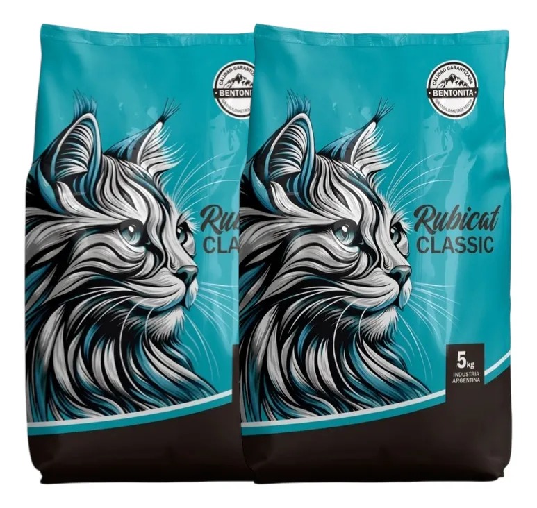 Piedritas Para Gatos Aglomerante Rubicat Classic 2x5kg Persa
