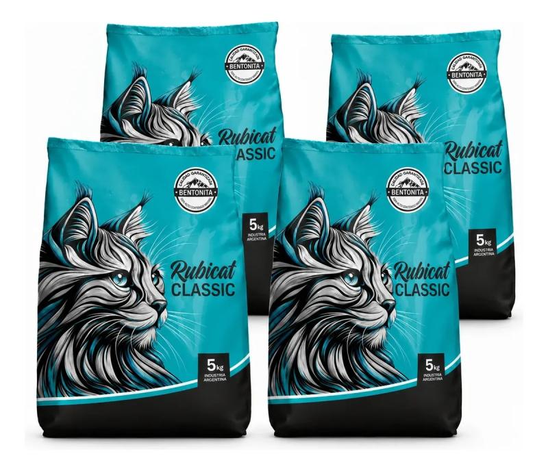 Piedritas Para Gatos Aglomerante Rubicat Classic 4x5kg Persa
