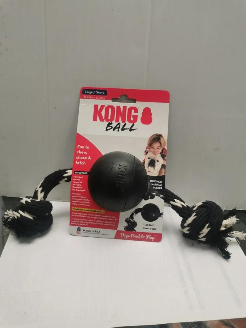 Juguete Pelota Con Soga Extreme Large Kong Perro Mascotas Negro