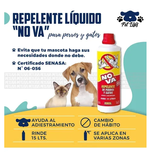 Repelente Liquido No Va 500 Ml Porta Perros Cachorros Porta