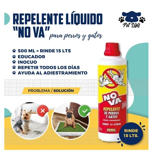 Repelente Liquido No Va 500 Ml Porta Perros Cachorros Porta