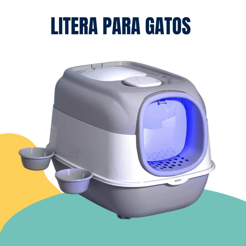 Litera Bandeja Cerrada America Con Luz UV Arenero Para Gato