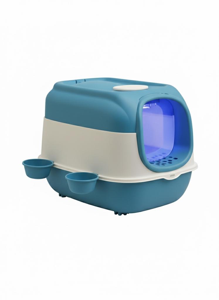 Litera Bandeja Cerrada America Con Luz UV Arenero Para Gato