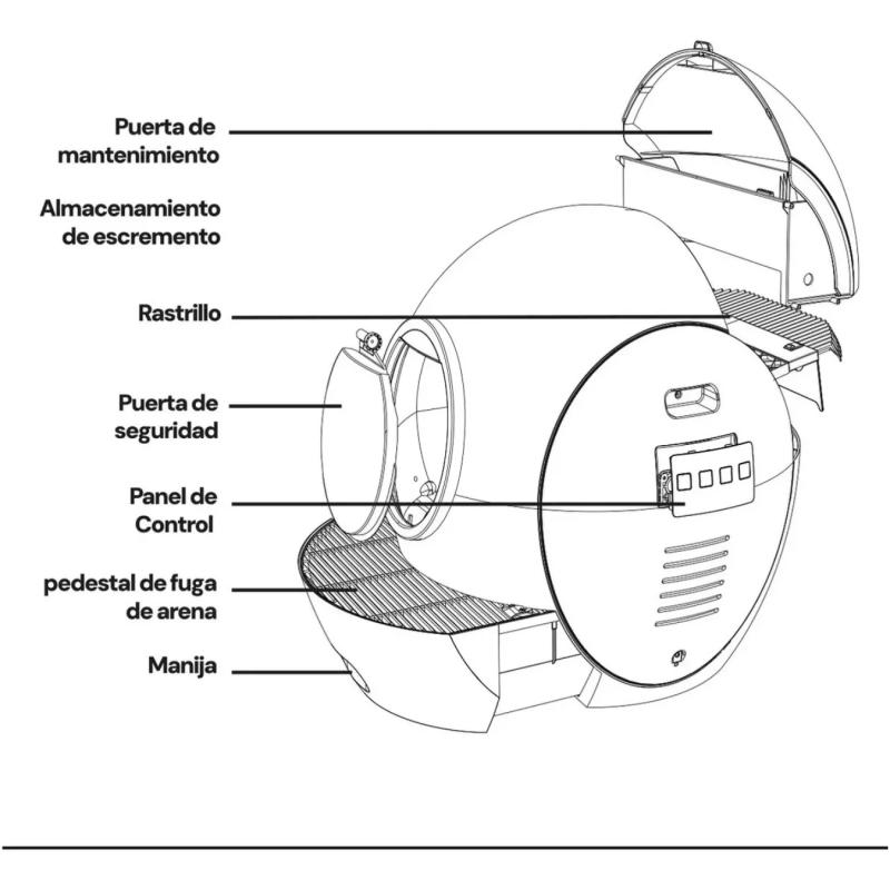 Litera Automatica Autolimpiante Gatos Autolimpiante Wifi