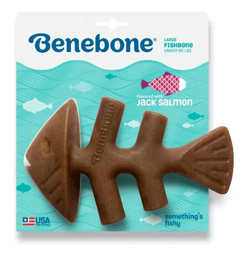 Hueso Dental Masticable Benebone Fishbone Large Sabor Salmon Perros