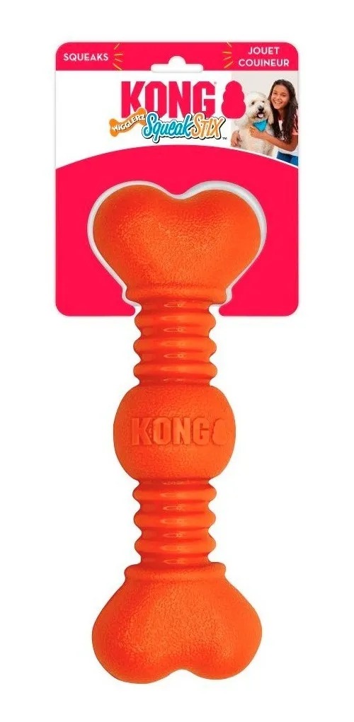 Juguete Para Perro Hueso Squeakstix Wigglerz Large Kong