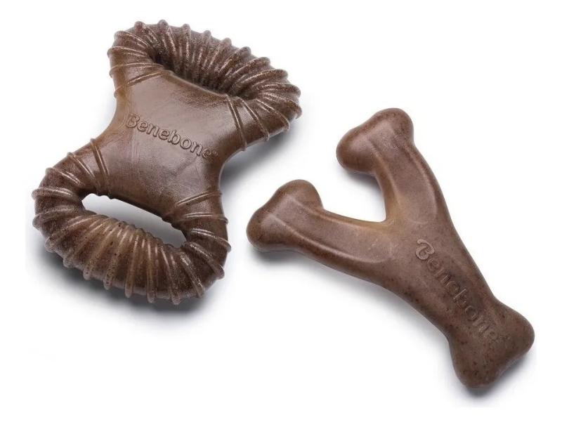 Hueso Dental Masticable Benebone Pack Wishbone/chew Sabor Bacon Perros