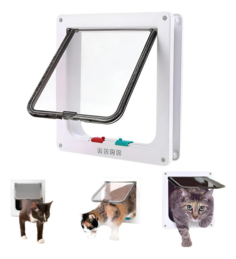 Puerta Para Gatos Perros Vaiven 4 Posiciones L 25 X 23.5cm