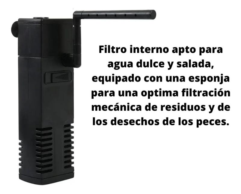 Filtro Interno Mecanico Wp-330f 600l/h 12w Sobo Acuario