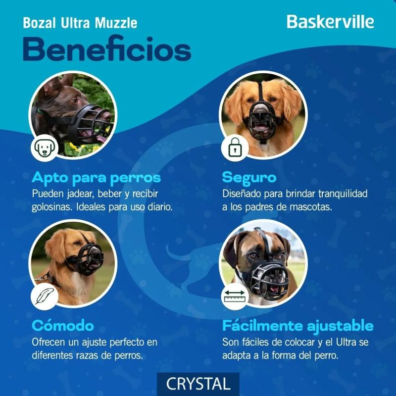 Bozal Ajustable Baskerville Ultra Muzzle Perros Talle 5