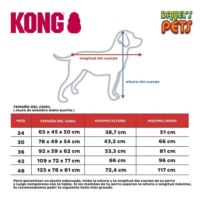 Jaula Canil Doble Puerta 30 Kong Mascotas