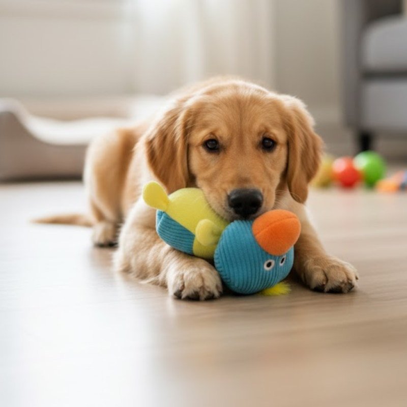 Juguete Peluche Para Perros Pato Con Chifle Petlisis Mascota