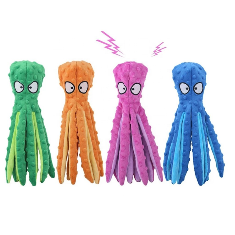 Juguete Peluche Pulpo C/ Chifle Y Crunch Perros Mascotas